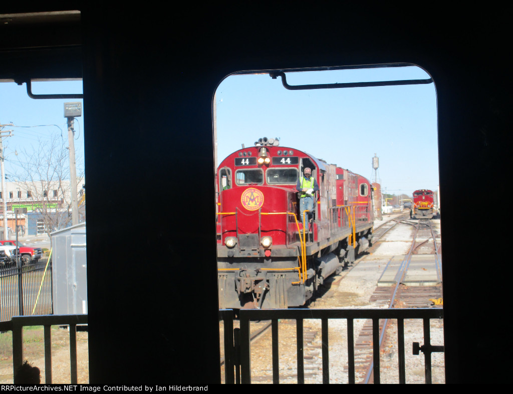 Running past the train